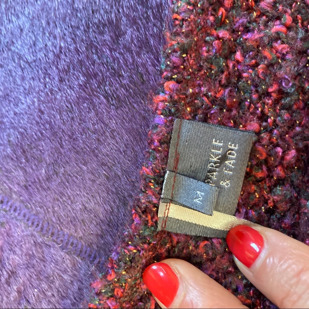 Sparkle & Fade Womens Plum Multi Colored Sweater … - image 5